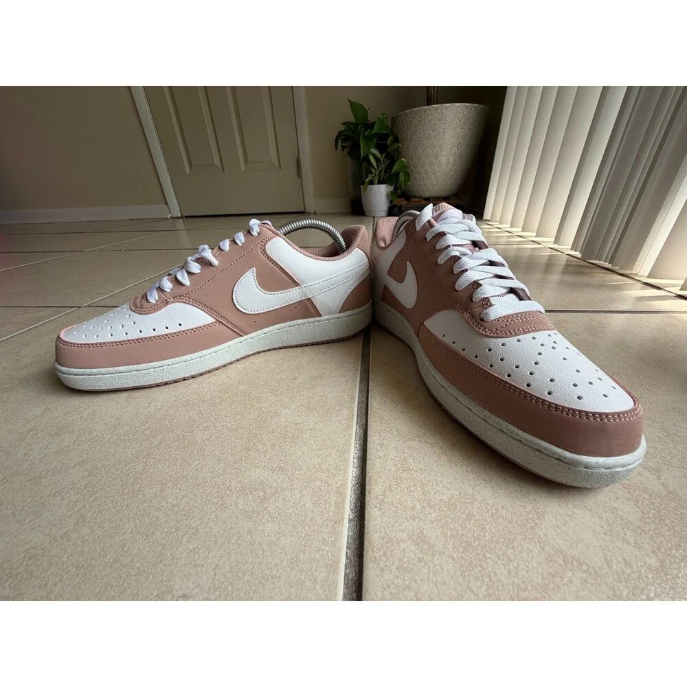 Nike Court Vision Low Next Nature Pink Mauve White Women's Shoes Size 8.5 NWOB